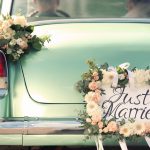 mariage voiture just married