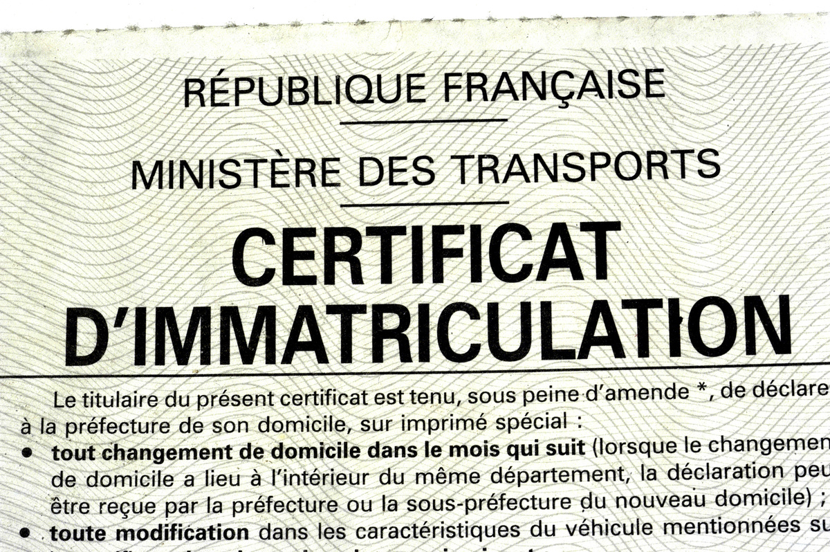 certificat immatriculation détails