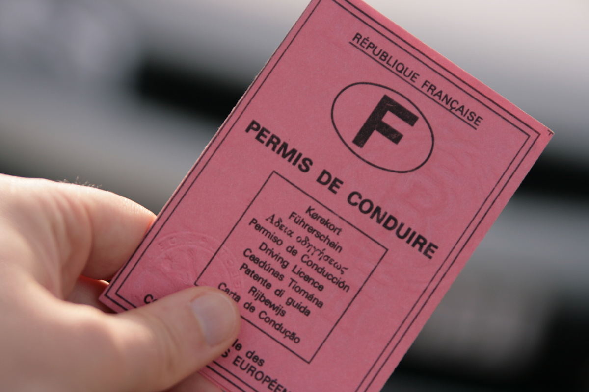 permis de conduire rose