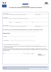 mandat d'immatriculation formulaire cerfa