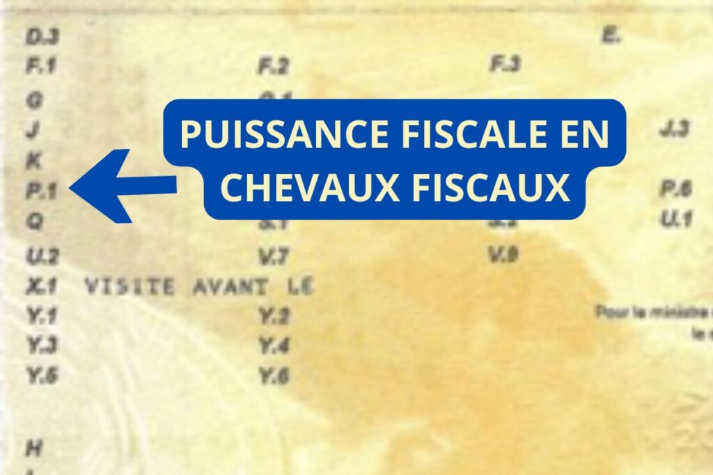 Localisation du champ P.1 sur la carte grise